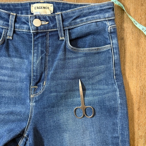 L'AGENCE Marguerite High-Rise Skinny Jeans 26 Blue - Picture 6 of 15